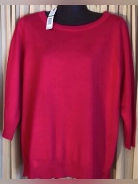 Joseph A. Large Pink Sweater 3/4 Sleeves (NWT)